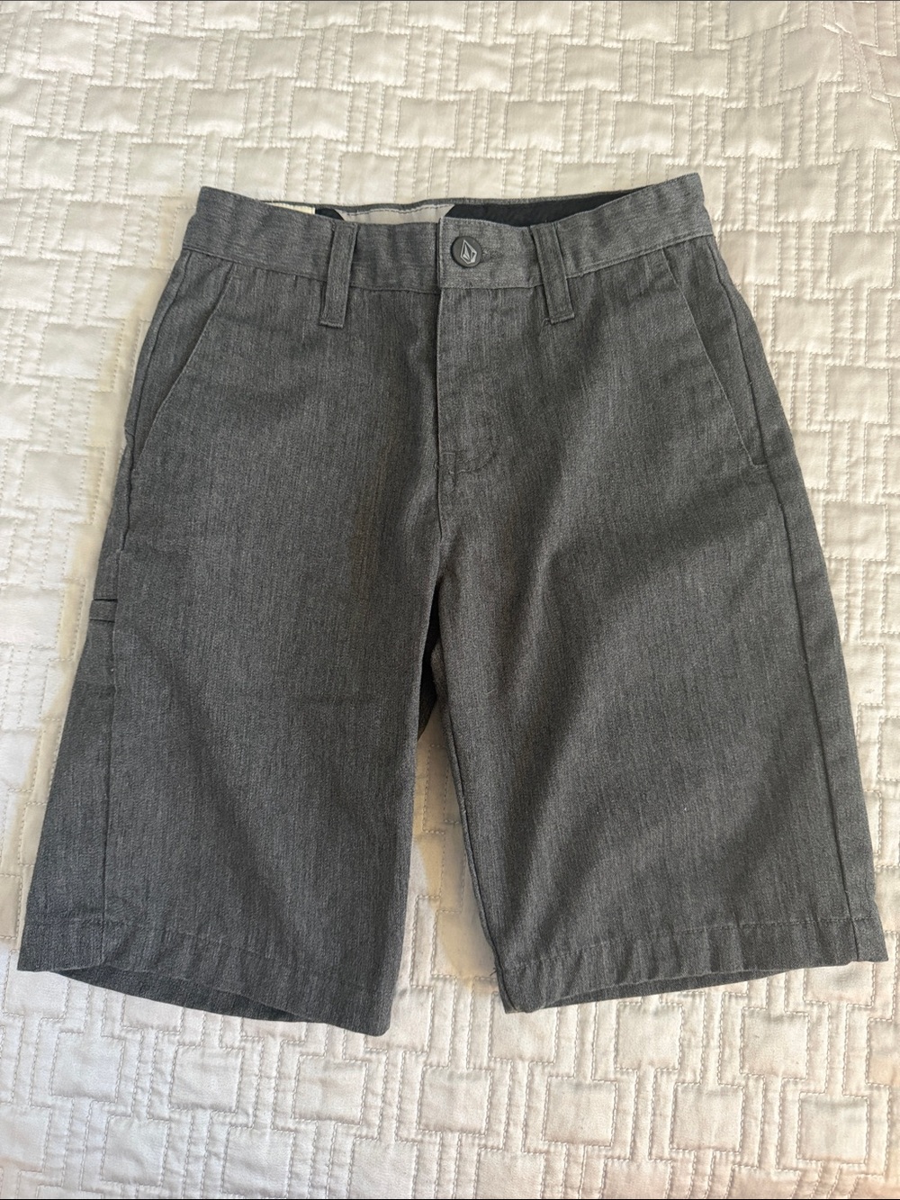 Volcom Gray Kids Shorts With Pockets
